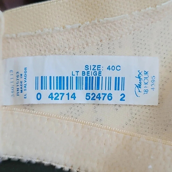 40C Playtex 18 Hour 4395 Seamless ComfortFlex Bra Nude NWOT - Picture 5 of 5